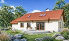 Projekt domu Sielanka 1a2g - parterowy z poddaszem dom o powierzchni 173,80 m², dach dwuspadowy - ujęcie 2