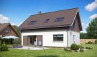 Projekt domu TK55P - parterowy z poddaszem dom o powierzchni 194,94 m², dach dwuspadowy - ujęcie 2