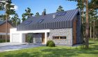 Projekt domu TK59 - parterowy z poddaszem dom o powierzchni 159 m², dach dwuspadowy - ujęcie 2