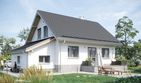 Projekt domu Krab Alfa (1208) - parterowy z poddaszem dom o powierzchni 116,70 m², dach dwuspadowy - ujęcie 2