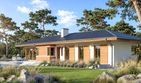 Projekt domu Bil II - parterowy dom o powierzchni 112,68 m², dach kopertowy - ujęcie 2