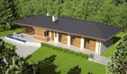 Projekt domu Bil II - parterowy dom o powierzchni 112,68 m², dach kopertowy - ujęcie 3