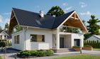 Projekt domu Wodnik As (1262) - parterowy z poddaszem dom o powierzchni 114,60 m², dach dwuspadowy - ujęcie 3