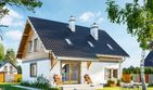 Projekt domu Ptyś (1201) - parterowy z poddaszem dom o powierzchni 105,90 m², dach dwuspadowy - ujęcie 2
