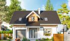 Projekt domu Ptyś (1201) - parterowy z poddaszem dom o powierzchni 105,90 m², dach dwuspadowy - ujęcie 3