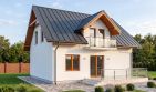 Projekt domu Dominik - parterowy z poddaszem dom o powierzchni 129,36 m², dach dwuspadowy - ujęcie 2