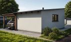 Projekt garażu G82 - Budynek garażowy z wiatą - parterowy dom o powierzchni 19,43 m², dach jednospadowy - ujęcie 2