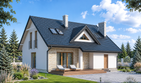Projekt domu Ptyś - parterowy z poddaszem dom o powierzchni 138,52 m², dach dwuspadowy - ujęcie 2