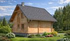 Projekt domu L-39 Dom złota - z bali - parterowy z poddaszem dom o powierzchni 70,20 m², dach dwuspadowy - ujęcie 4