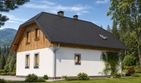 Projekt domu L-50 Dom zielona murowany - parterowy z poddaszem dom o powierzchni 139,30 m², dach naczółkowy - ujęcie 4