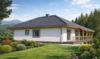 Projekt domu L-76 Dom jesienna - szkieletowy - parterowy dom o powierzchni 135,40 m², dach kopertowy - ujęcie 3