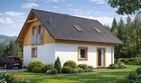 Projekt domu L-82 Dom szkieletowy - parterowy z poddaszem dom o powierzchni 86,80 m², dach dwuspadowy - ujęcie 4