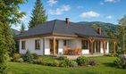 Projekt domu A-113 Dom olchowa - szkieletowy - parterowy dom o powierzchni 102,90 m², dach czterospadowy - ujęcie 2