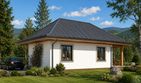 Projekt domu A-113 Dom olchowa - szkieletowy - parterowy dom o powierzchni 102,90 m², dach czterospadowy - ujęcie 4