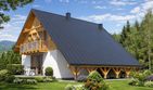 Projekt domu L-33 Dom lublińska - szkieletowy - parterowy z poddaszem dom o powierzchni 126,90 m², dach dwuspadowy - ujęcie 3