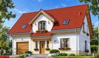 Projekt domu Koniczynka - parterowy z poddaszem dom o powierzchni 127,41 m², dach dwuspadowy - ujęcie 2