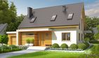 Projekt domu Nikodem G1 - parterowy z poddaszem dom o powierzchni 121,92 m², dach dwuspadowy - ujęcie 2