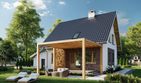 Projekt domu Ewa Neo (1375) - parterowy z poddaszem dom o powierzchni 100,80 m², dach dwuspadowy - ujęcie 3