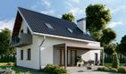 Projekt domu Zeta Karbo (1373) - parterowy z poddaszem dom o powierzchni 93,50 m², dach dwuspadowy - ujęcie 2