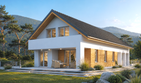 Projekt domu Atlanta - parterowy z poddaszem dom o powierzchni 126,70 m², dach dwuspadowy - ujęcie 2