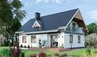 Projekt domu Wodnik (711) - parterowy z poddaszem dom o powierzchni 121,30 m², dach dwuspadowy - ujęcie 2