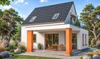 Projekt domu Lars - parterowy z poddaszem dom o powierzchni 117,60 m², dach dwuspadowy - ujęcie 2