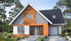 Projekt domu Rino - parterowy z poddaszem dom o powierzchni 199,20 m², dach wielospadowy, koszt budowy 515 000 zł - ujęcie frontu