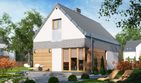 Projekt domu D178A - Piotr A - parterowy z poddaszem dom o powierzchni 89,75 m², dach dwuspadowy - ujęcie 2