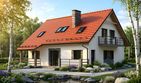 Projekt domu HG-C1 - parterowy z poddaszem dom o powierzchni 104,50 m², dach dwuspadowy - ujęcie 2