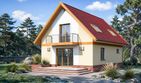 Projekt domu Promyk - parterowy z poddaszem dom o powierzchni 115,80 m², dach dwuspadowy - ujęcie 2