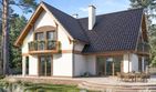 Projekt domu Margo 2rodziny - parterowy z poddaszem dom o powierzchni 238,20 m², dach czterospadowy - ujęcie 2