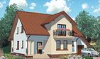 Projekt domu APS 085 + P - parterowy z poddaszem dom o powierzchni 169 m², dach dwuspadowy, koszt budowy 477 000 zł - ujęcie frontu