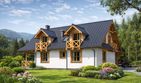 Projekt domu A-124 Dom szkieletowy - parterowy z poddaszem dom o powierzchni 144,20 m², dach dwuspadowy - ujęcie 4