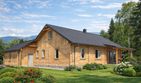Projekt domu A-128 Dom katowicka - z bali - parterowy dom o powierzchni 111,90 m², dach dwuspadowy - ujęcie 3