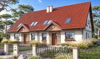 Projekt domu Melka bl - parterowy z poddaszem dom o powierzchni 146,70 m², dach dwuspadowy - ujęcie 2