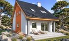 Projekt domu Ester - parterowy z poddaszem dom o powierzchni 113,40 m², dach dwuspadowy - ujęcie 2