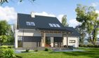 Projekt domu E-146 - parterowy z poddaszem dom o powierzchni 151 m², dach dwuspadowy - ujęcie 2