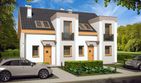 Projekt domu Emilia - bliźniak LP - parterowy z poddaszem dom o powierzchni 88,70 m², dach dwuspadowy - ujęcie 2
