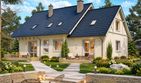 Projekt domu BS-12 dwulokalowy - parterowy z poddaszem dom o powierzchni 187,70 m², dach dwuspadowy - ujęcie 3