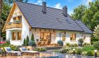 Projekt domu BW-27 wariant 5 - parterowy z poddaszem dom o powierzchni 139,70 m², dach dwuspadowy - ujęcie 3