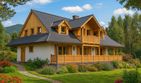Projekt domu A-137 Dom sokola - szkieletowy - parterowy z poddaszem dom o powierzchni 143,70 m², dach dwuspadowy - ujęcie 2