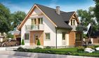 Projekt domu BW-31 - parterowy z poddaszem dom o powierzchni 119,70 m², dach dwuspadowy, koszt budowy 330 000 zł - ujęcie frontu