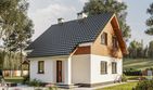 Projekt domu Groszek (1513) - parterowy z poddaszem dom o powierzchni 74,20 m², dach dwuspadowy - ujęcie 2
