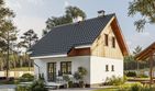 Projekt domu Groszek (1513) - parterowy z poddaszem dom o powierzchni 74,20 m², dach dwuspadowy - ujęcie 3