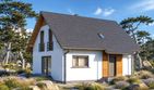Projekt domu Domek Nieduży MINI (010 ES MINI) - parterowy z poddaszem dom o powierzchni 95 m², dach dwuspadowy - ujęcie frontu