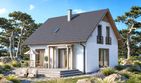 Projekt domu Domek Nieduży MINI (010 ES MINI) - parterowy z poddaszem dom o powierzchni 95 m², dach dwuspadowy - ujęcie 2