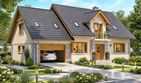 Projekt domu BW-44 wariant 2 - parterowy z poddaszem dom o powierzchni 143 m², dach dwuspadowy - ujęcie 2