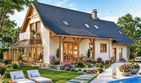 Projekt domu BW-44 wariant 2 - parterowy z poddaszem dom o powierzchni 143 m², dach dwuspadowy - ujęcie 3