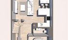 Projekt domu Diana A segment prawy - parterowy z poddaszem dom o powierzchni 98,90 m², dach dwuspadowy - ujęcie 13