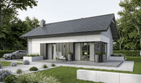 Projekt domu Humilis I - parterowy dom o powierzchni 69,14 m², dach dwuspadowy - ujęcie 12